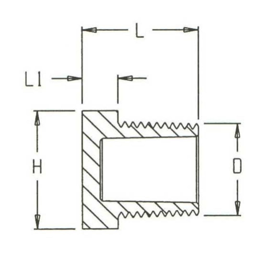 Pipe Plug Hex Head - 1/8" MNPT Polypro Black