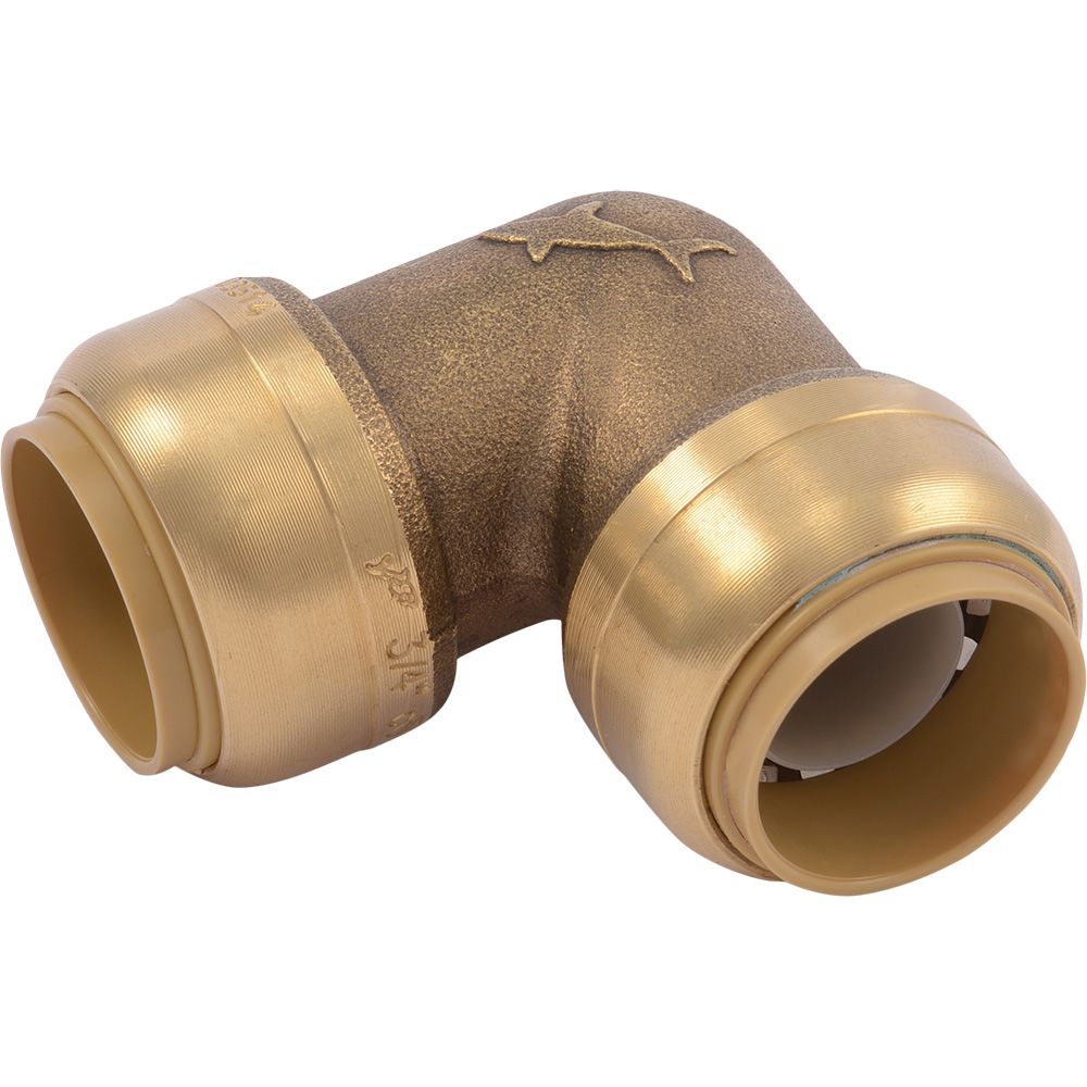 SharkBite® MAX UR256 Lead-Free Brass Push-to-Connect 90-Degree Elbow - 3/4" x 3/4"