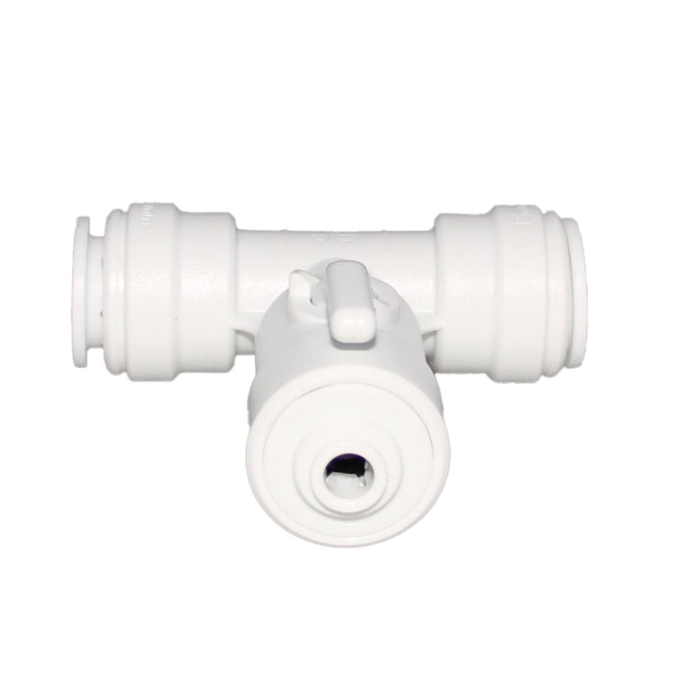 John Guest Acetal Angle Stop Valve w/Check Valve - 15mm x 15mm x 3/8"