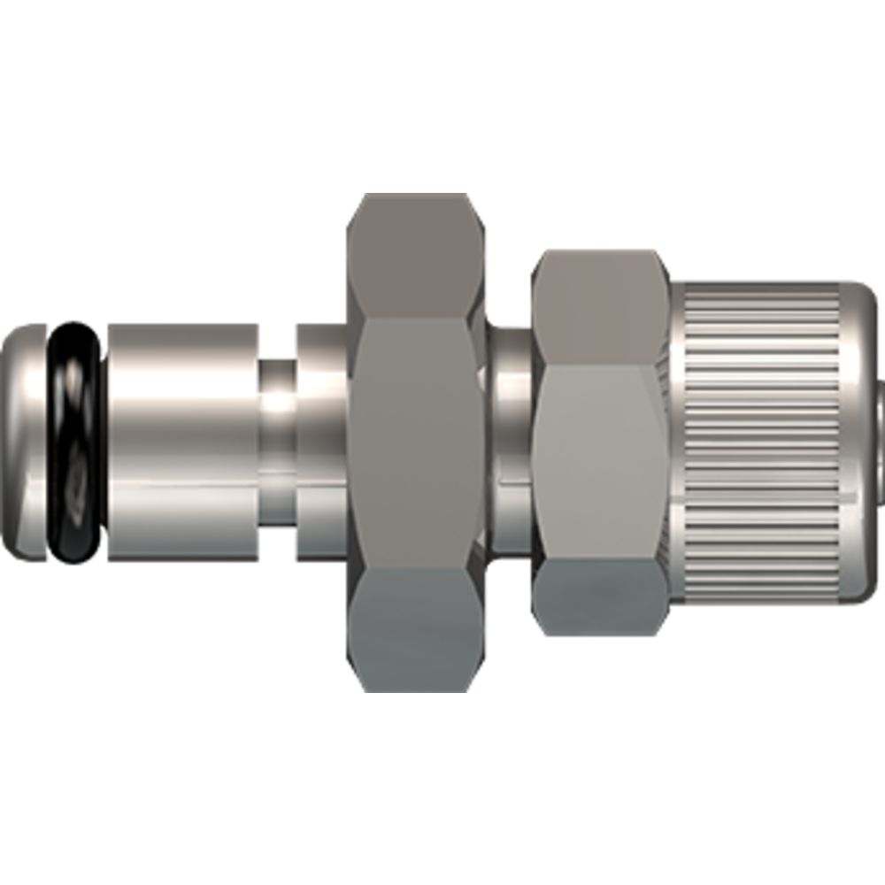 LinkTech 20CB Series Straight Male, Non-valved, 1/4" PTF, Chrome Brass, Buna N