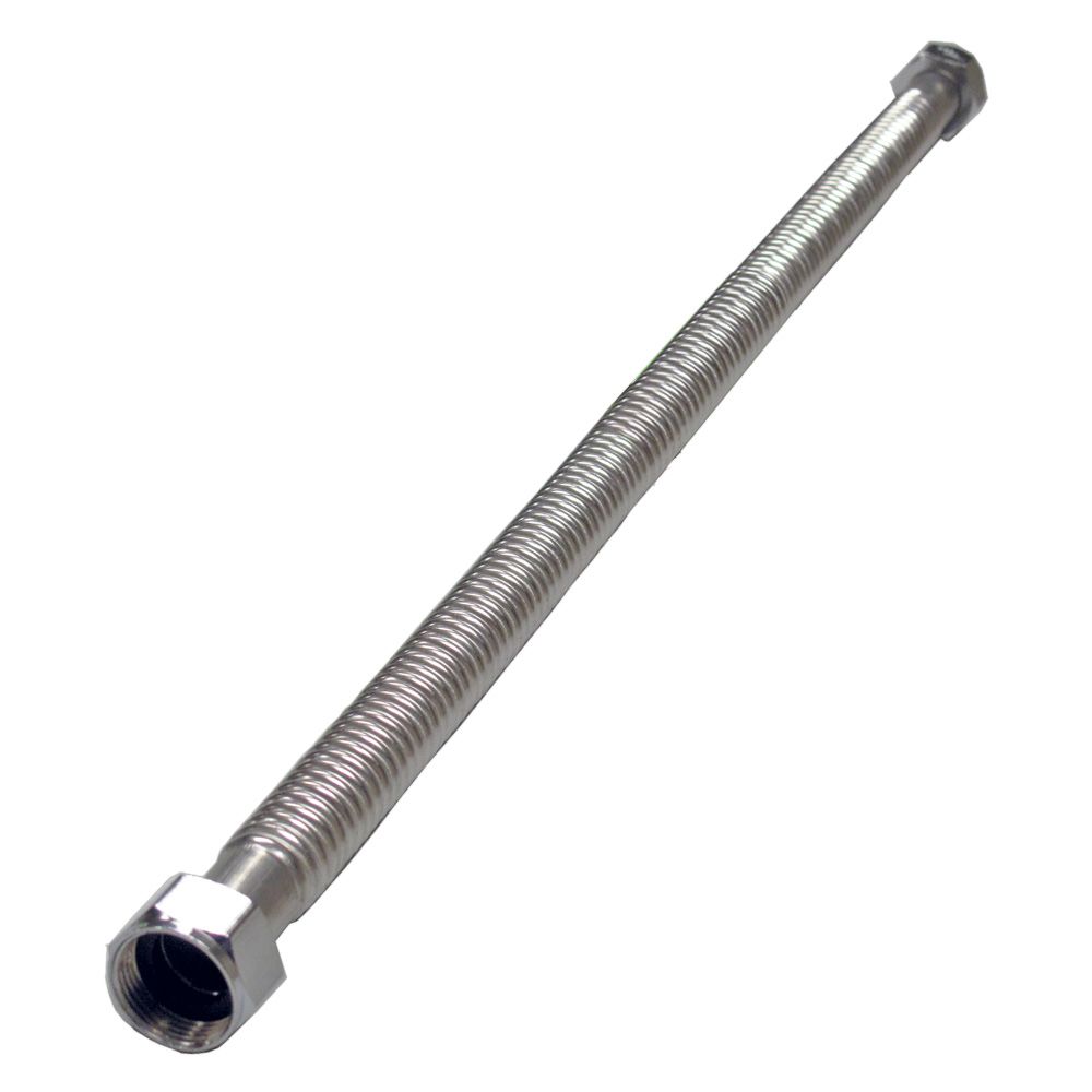 Stainless Steel Flexible Water Connector - 3/4" FIP X 1" FIP X 24"