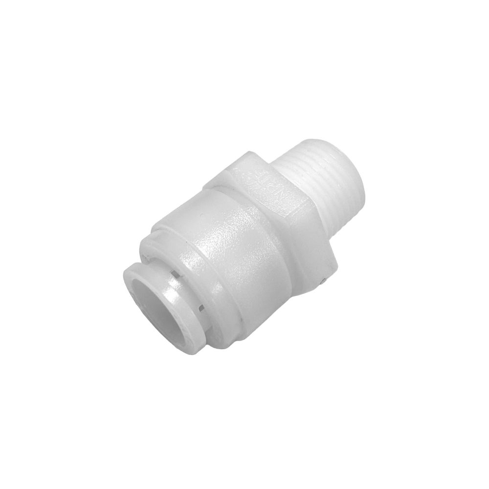 NeoFit - Acetal Natural White Male Connector 1/2" tube x 3/8"NPTF