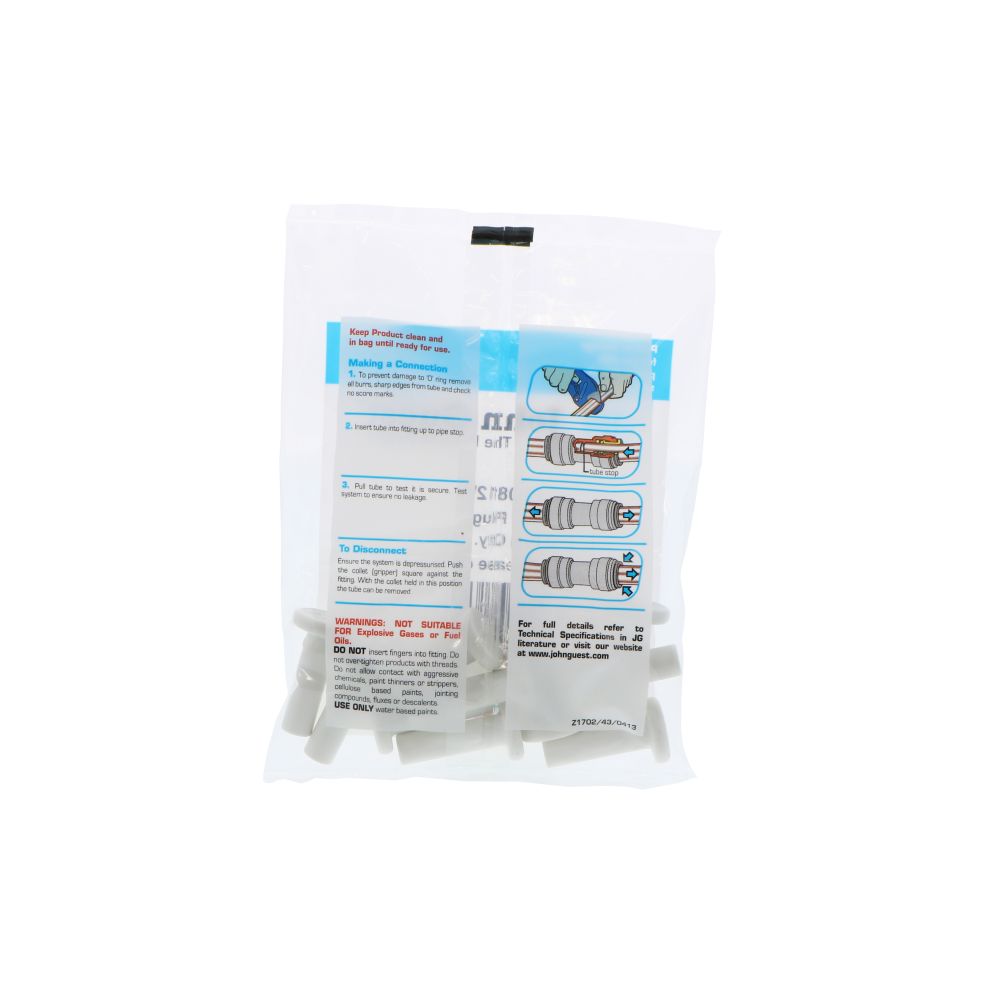 John Guest Plug Polypro - 3/8