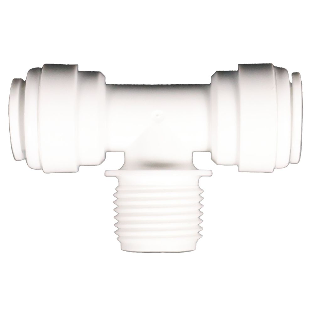 Male Branch Tee Acetal 3/8 qc x 3/8 qc x 3/8 MNPT Branch