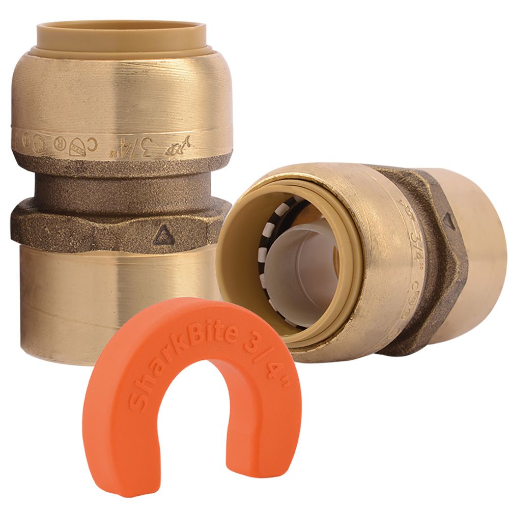 SharkBite® 22441LF Lead-Free Brass Push-to-Connect Water Heater Installation Kit - 3/4" x 3/4" FPT