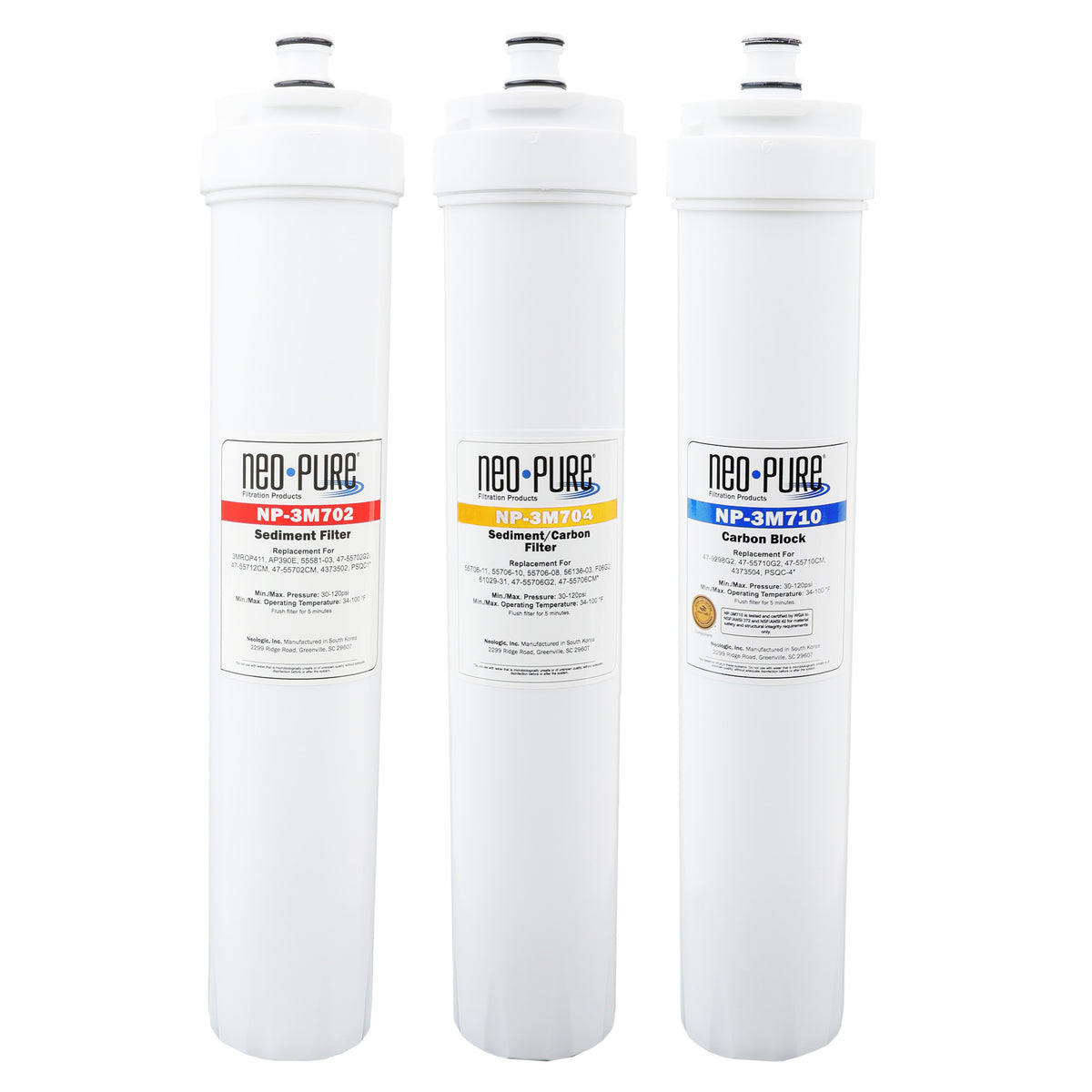 Neo-Pure NP-SQC4 SQC Compatible Replacement Filter Kit