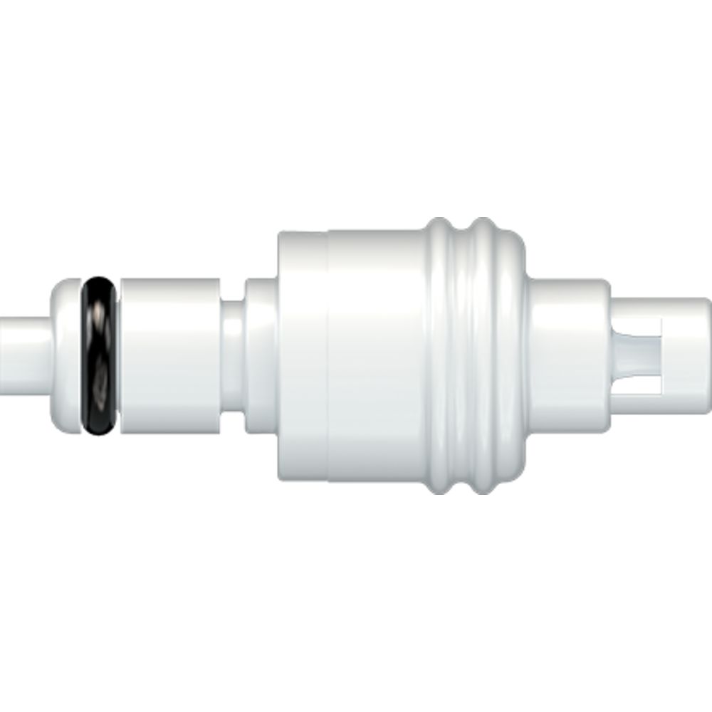 LinkTech 20AC Series Straight Male, Valved, 1/16" HB, Natural Acetal, Buna N