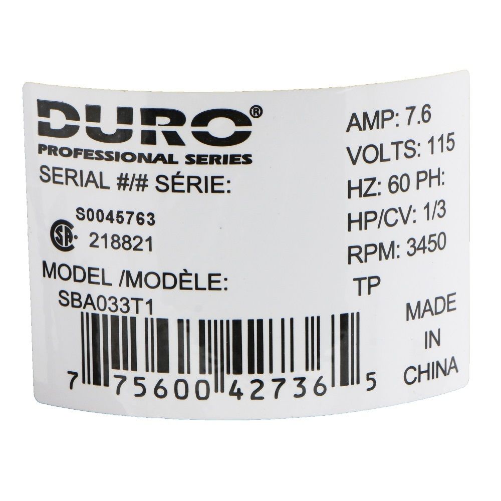 Titan Basement Submersible Sump Pump 1/3 HP - Vertical Float