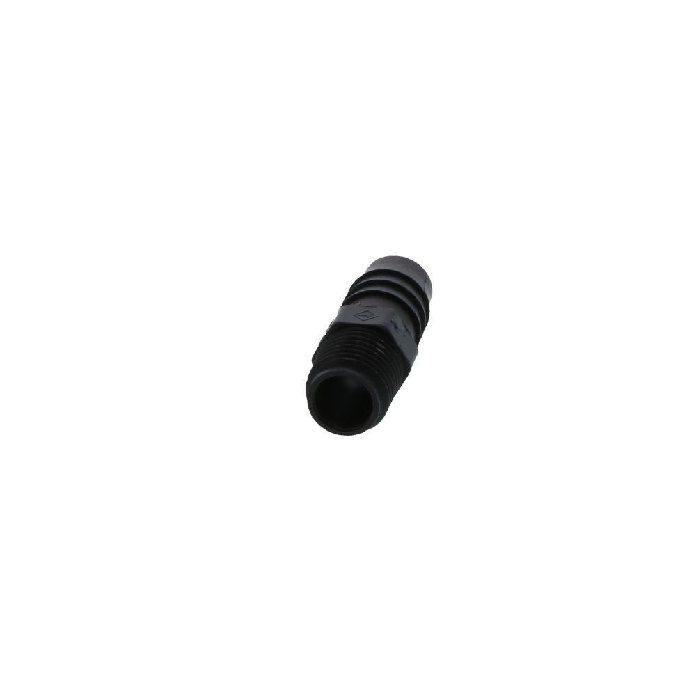 Male Barb Connector Polypropylene - 1/2 ID Barb x 1/4 MNPT Black