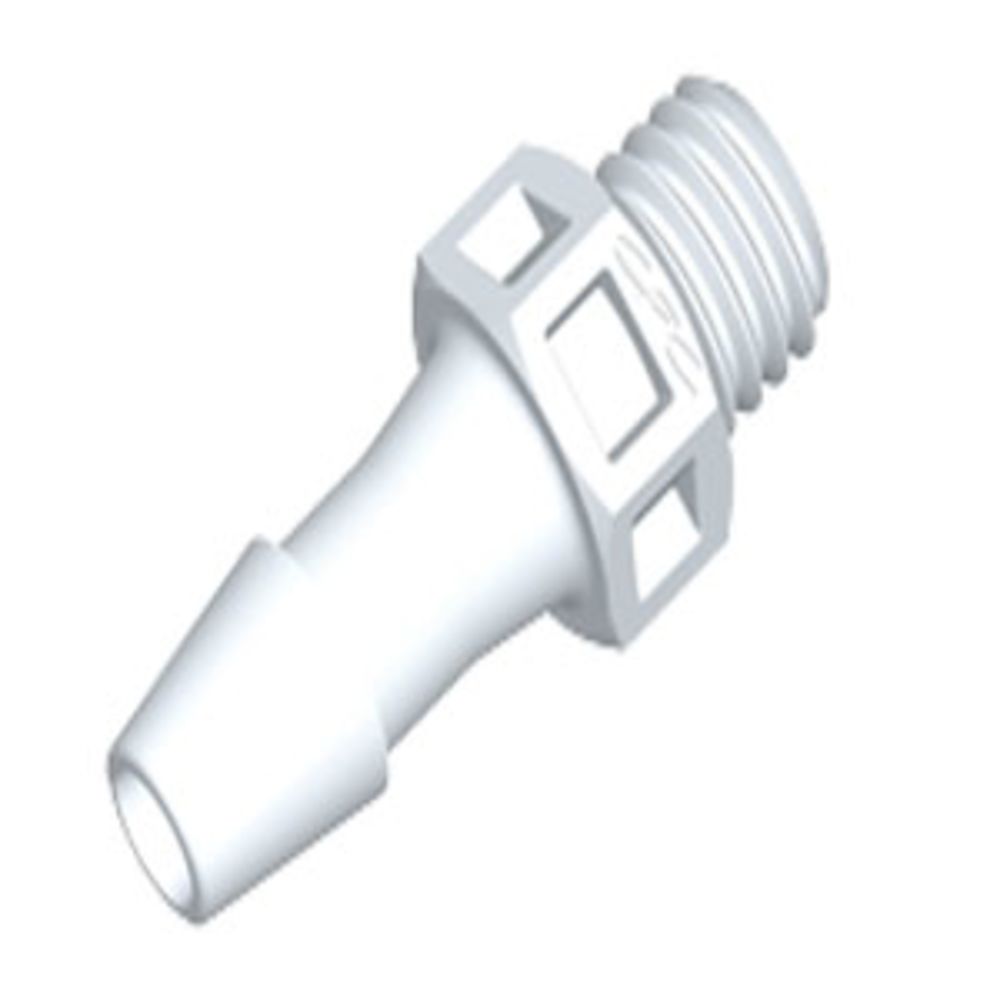 KS530 Straight Fitting White Nylon 1/4-28 UNF X 5/32 HB