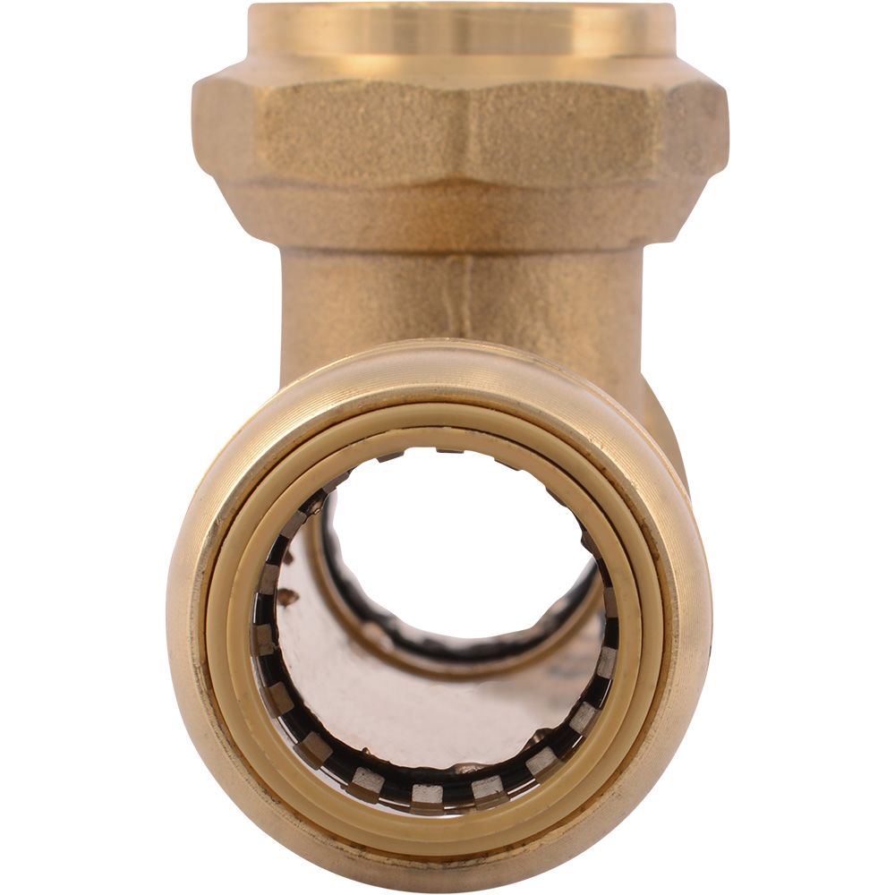 SharkBite® U3486LF Lead-Free Brass Push-to-Connect Female Centre SLIP Tee - 3/4" x 3/4" x 3/4" FPT