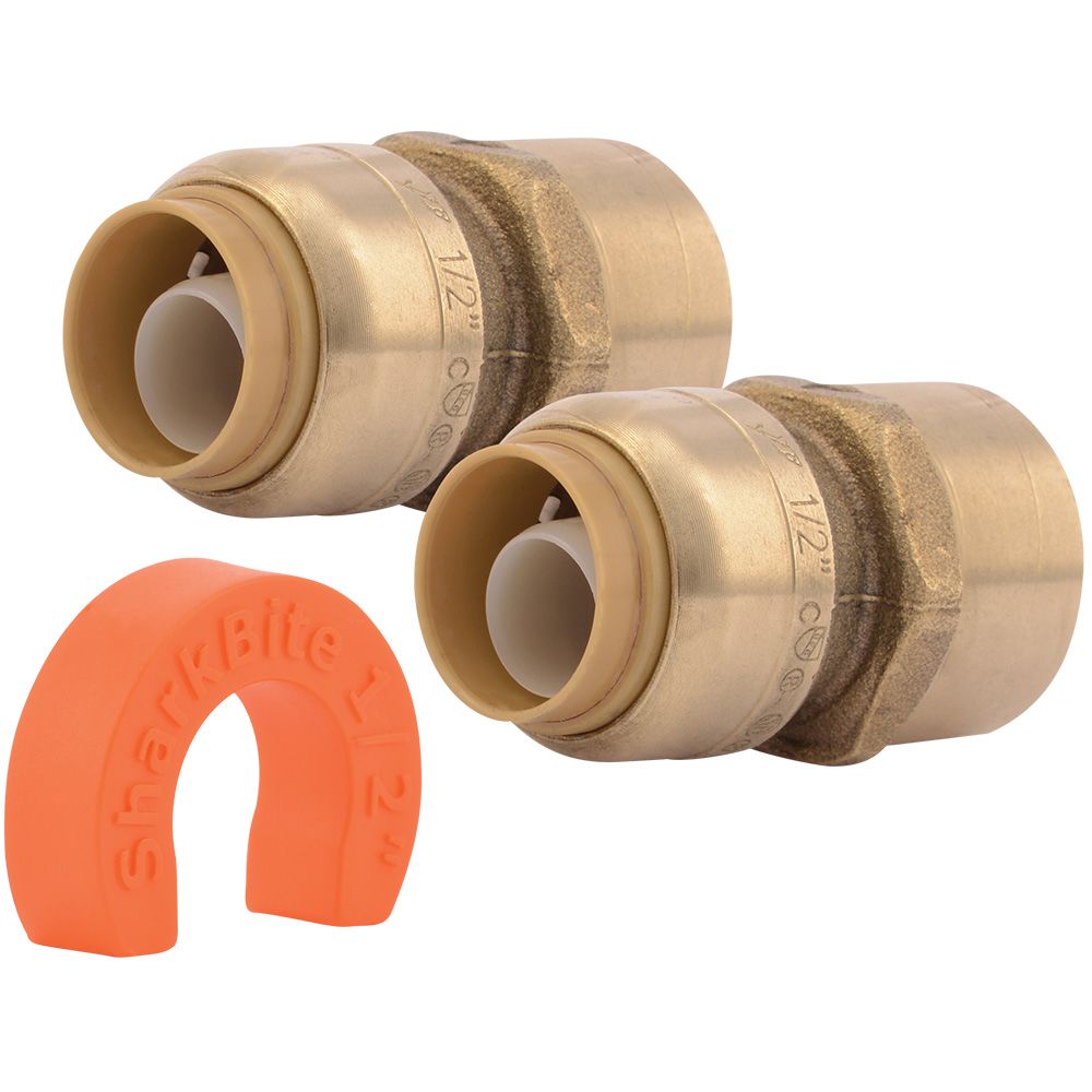 SharkBite® 22604LF Lead-Free Brass Push-to-Connect Water Heater Installation Kit - 1/2" x 3/4" FPT