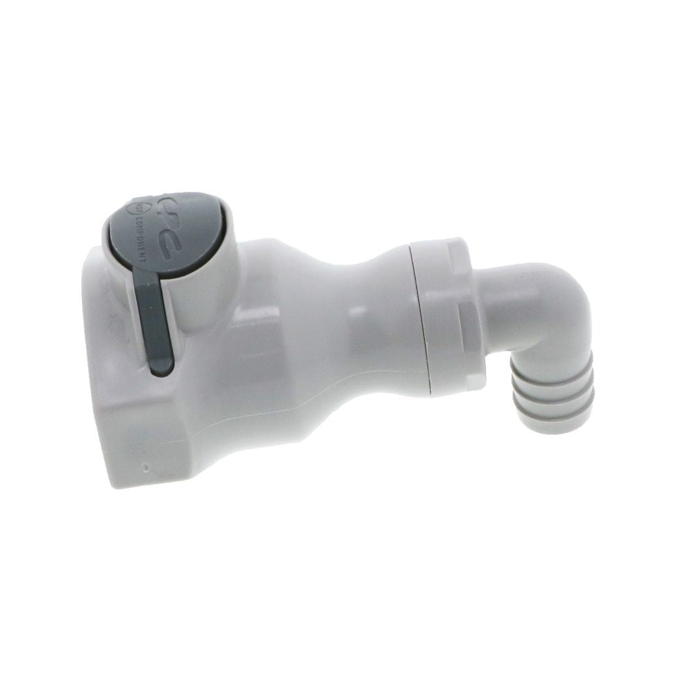 UDC Valved Elbow Hose Barb Coupling Body - 1/2 ID Barb Silicone O-Ring