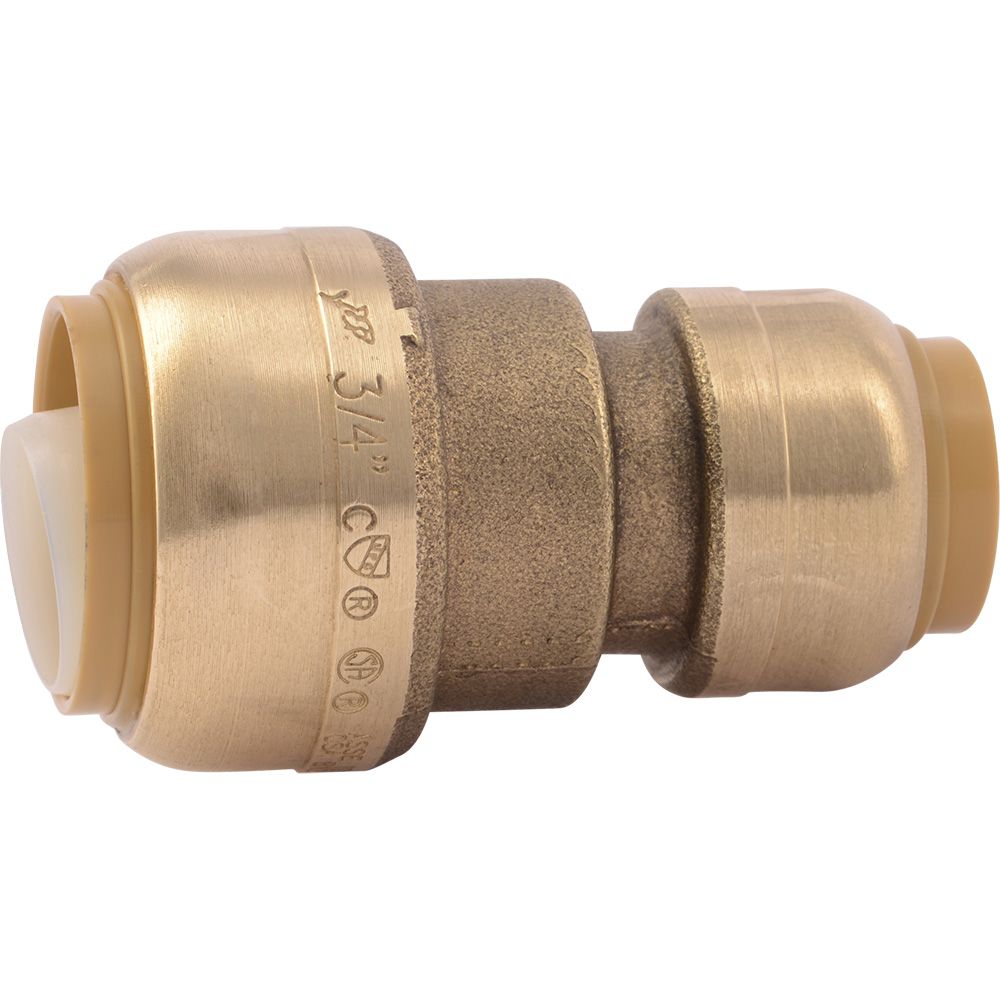 SharkBite® U058LF Lead-Free Brass Push-to-Connect Reducer Coupling - 3/4" x 1/2"