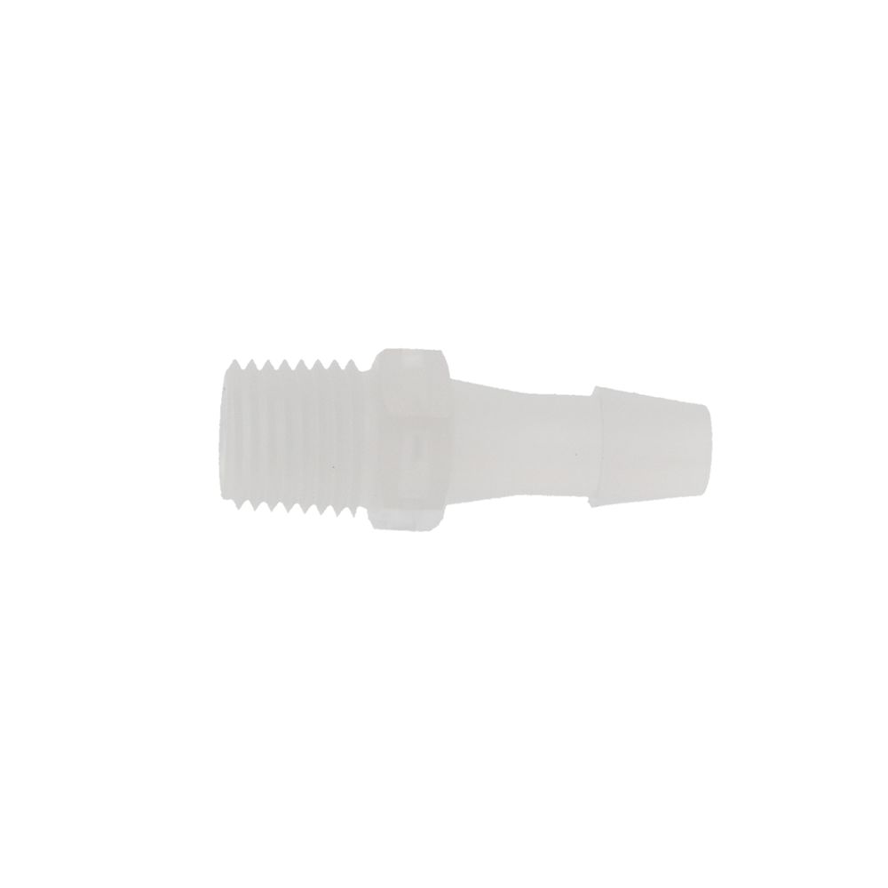 FitQuik Polypropylene Thread to Tube Straight Fitting - 1/4 NPT to 5/16 Hose Barb