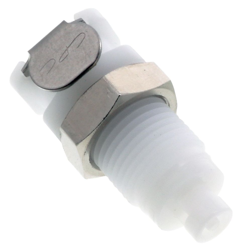 PMCD1601 Valved Panel Mount Hose Barb Coupling Body 1/16 ID Barb