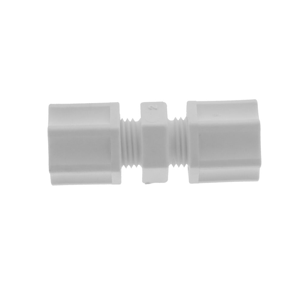 JACO 15-5-P-O Polypropylene Union Connector 5/16 OD Tube x 5/16 OD Tube