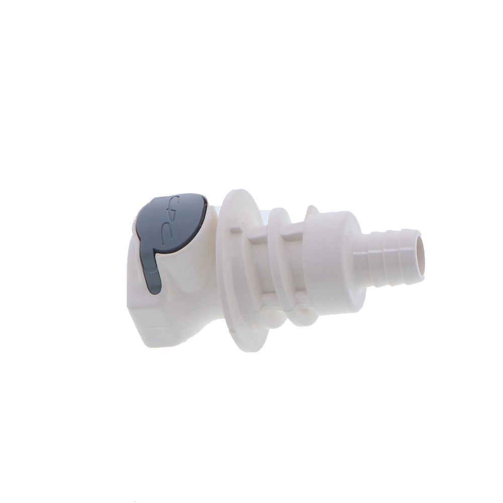 HFCD16835 Valved Panel Mount Hose Barb Coupling Body 1/2 ID Barb