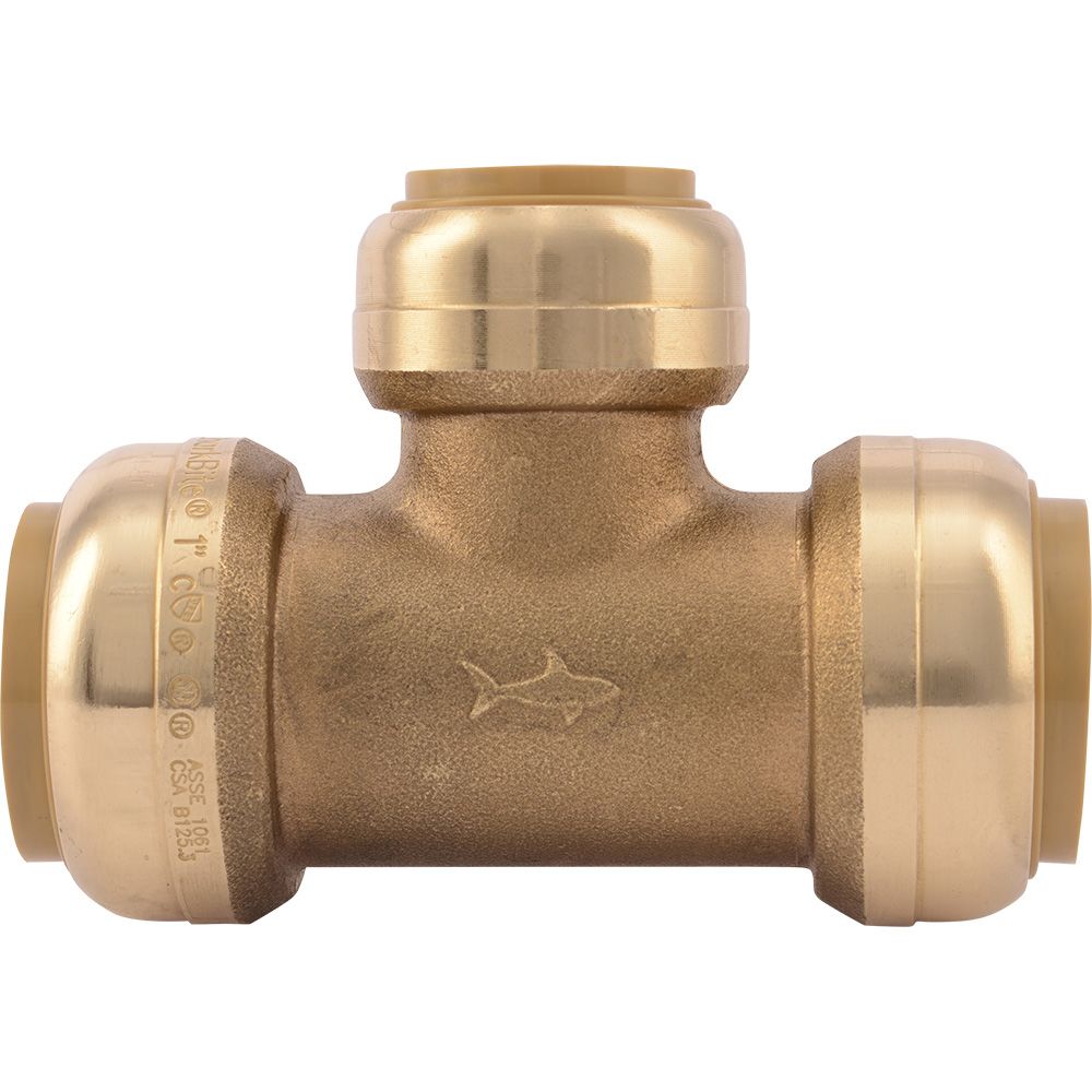 SharkBite® U416LF Lead-Free Brass Push-to-Connect Reducing Tee - 1" x 1" x 3/4"
