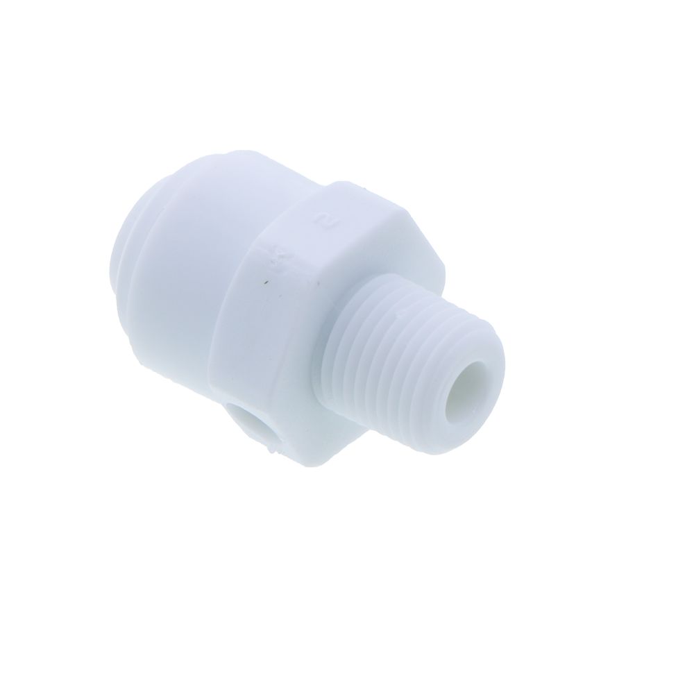 John Guest Male Connector NPTF - 1/4 x 1/8 NPTF - White