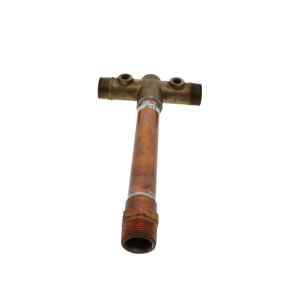 Brass Tank Cross 1" x 3/4" x 10" w/ 1 Tap