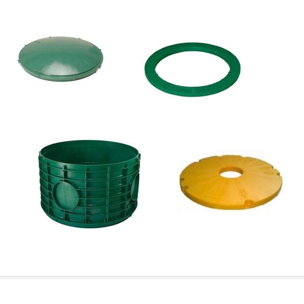 20x12 Inch Tuf-Tite FOUR PIECE Bundle - 20x12 riser, 20 inch domed lid, 20 inch ring adapter & 20 inch safety lid