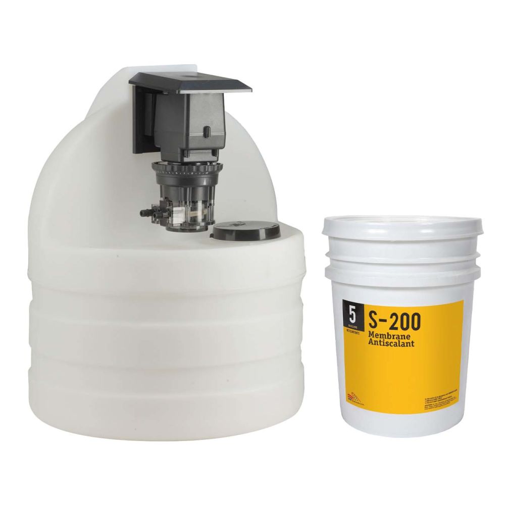 Stenner Antiscalant System Single Head Adjustable Pump with 15 Gallon Tank