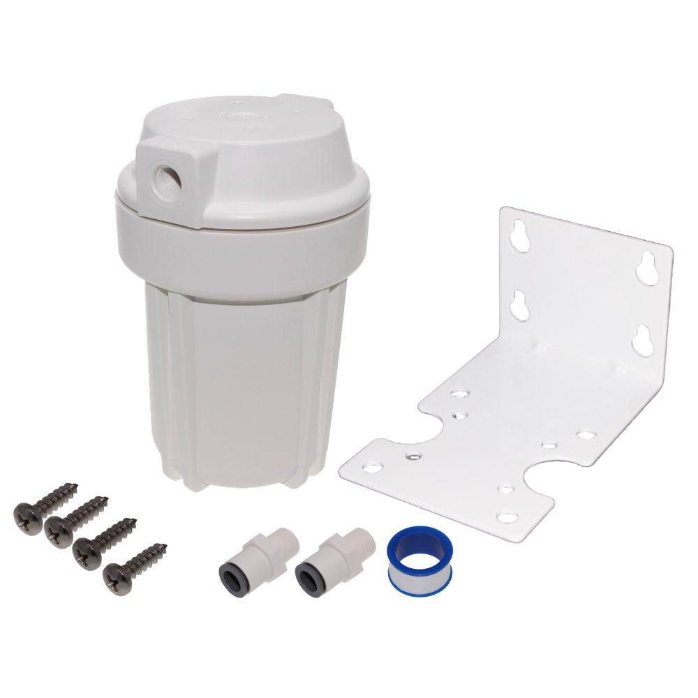 5" Slim Line Flat Cap Filter Housing Filter Kit 3/8" for RV/Marine