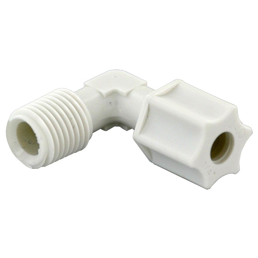 JACO 40-10-8-P-PG Polypropylene Male Elbow 5/8 OD Tube x 1/2 MPT