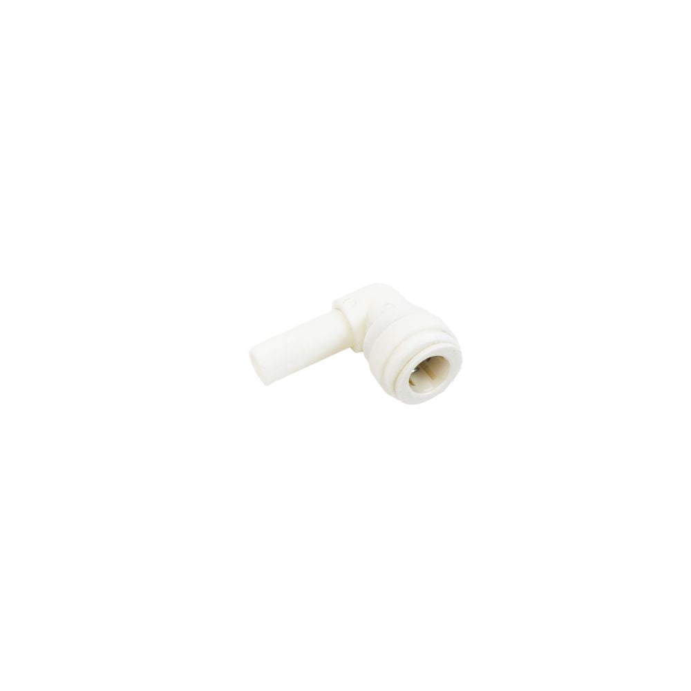 DMfit Plug In Elbow PP White 3/8 QC x 3/8 OD Stem