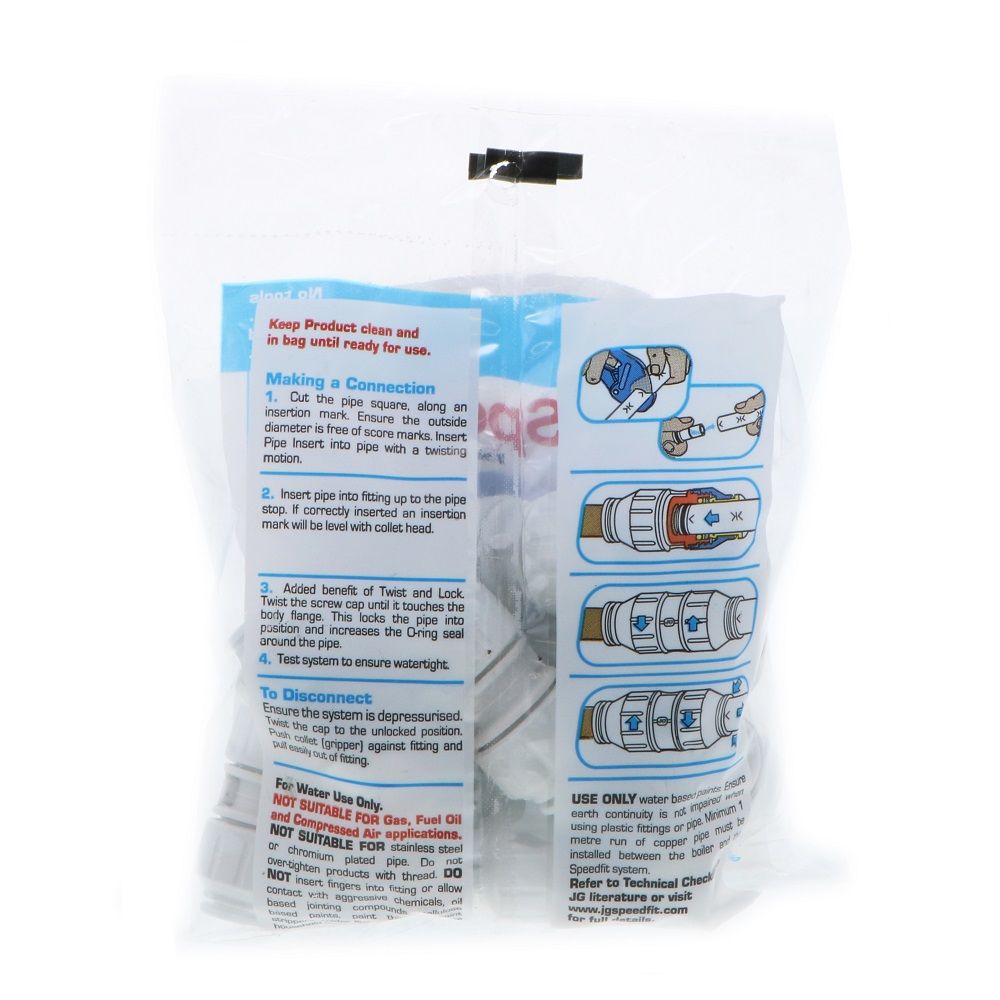 John Guest Union Connector - 10mm