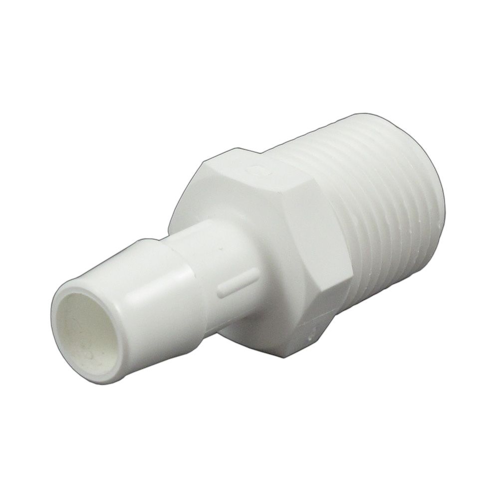Male Barb Connector Polypropylene - 1/2 ID Barb x 1/2 MNPT