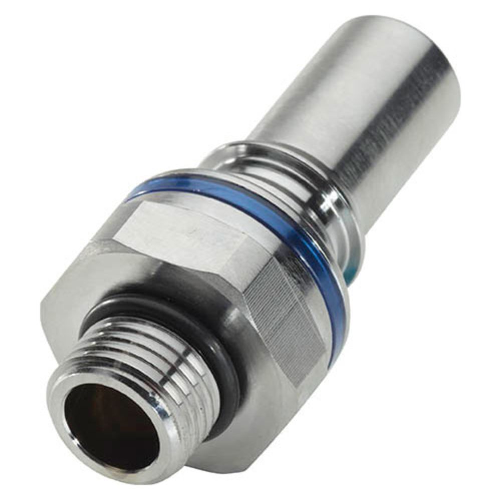 LQ6D46008BLU Valved Straight Thread Liquid Cooling Coupling Insert 1/2 SAE Cool Blue