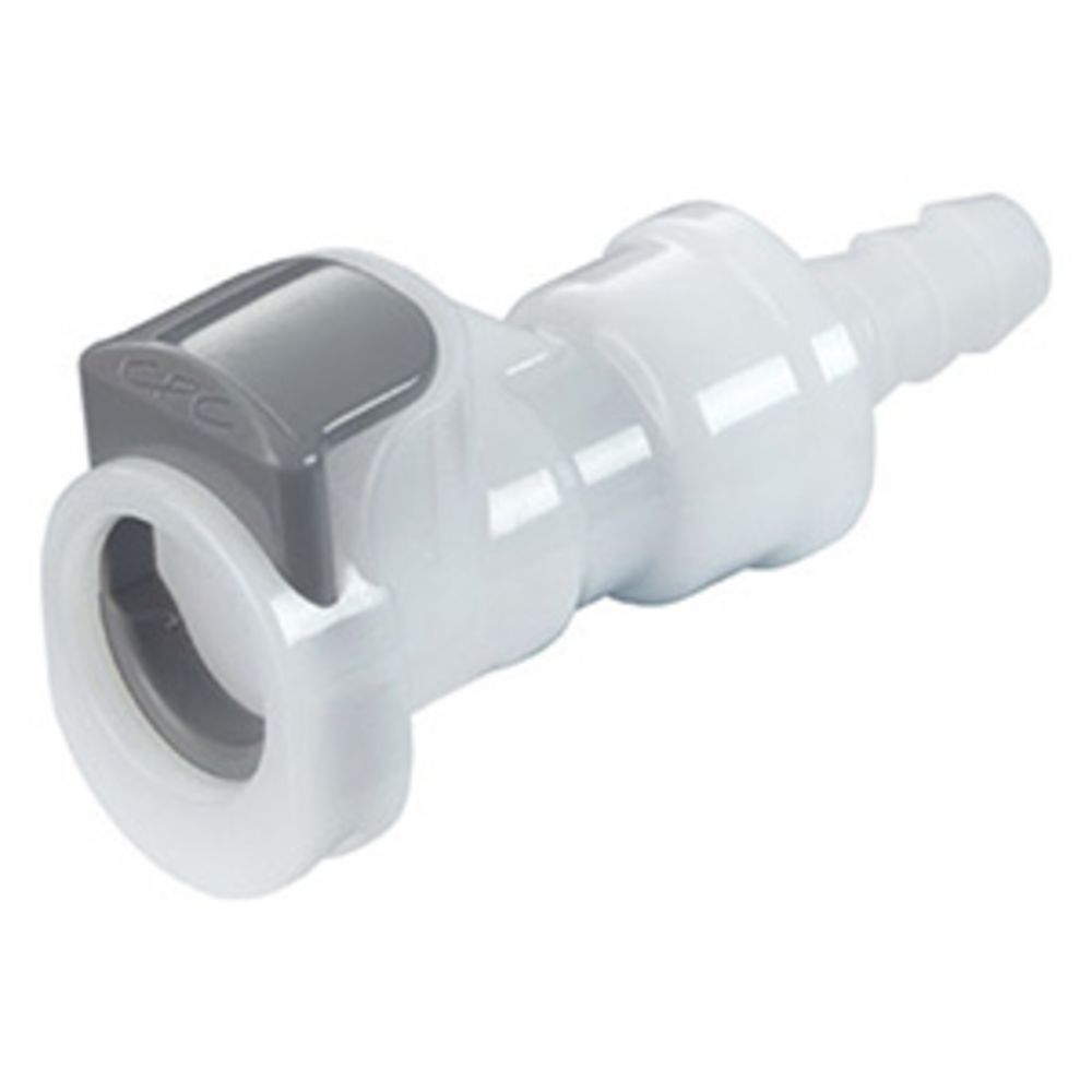APCD17006SH Valved In-Line Hose Barb Coupling Body with Shroud 3/8 ID Barb