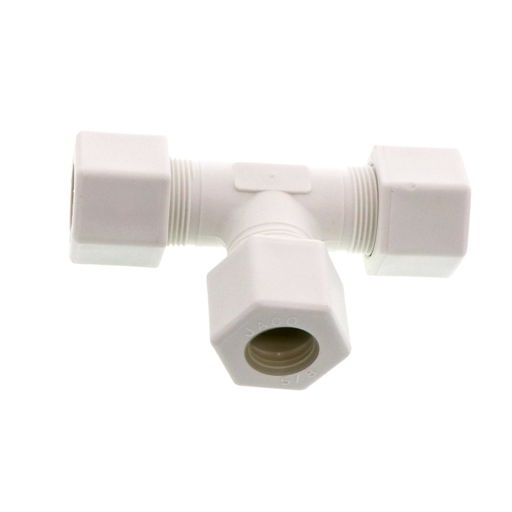 JACO 70-10-P-PG Polypropylene Union Tee 5/8 OD Tube x 5/8 OD Tube x 5/8 OD Tube