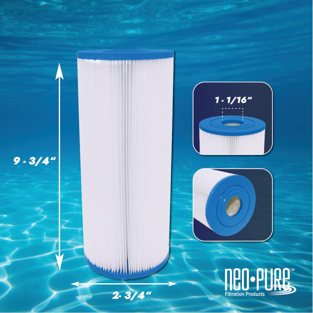 Neo-Pure PS-2L6-AA Pool and Spa Filter 2-3/4" x 9-3/4"