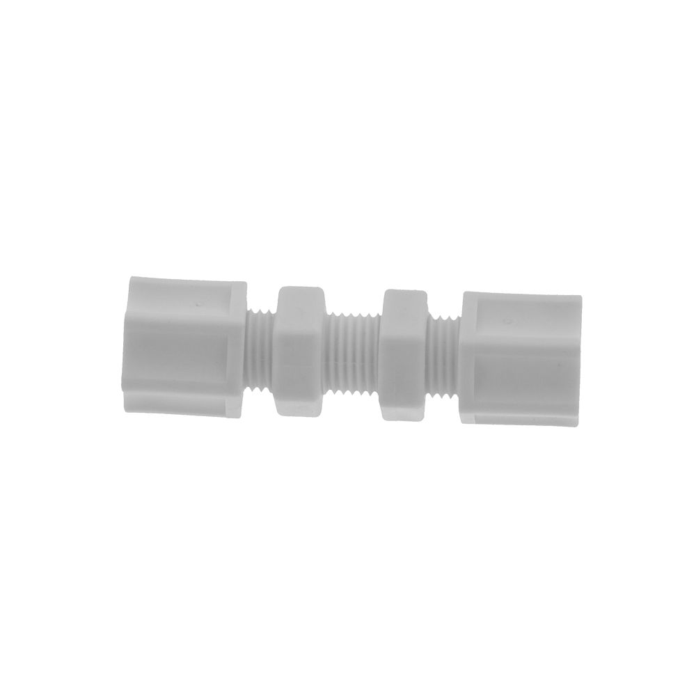 JACO 20-5-P-O Polypropylene Bulkhead Union 5/16 OD Tube x 5/16 OD Tube