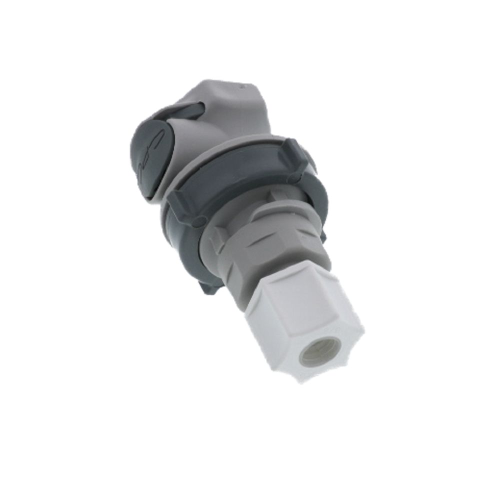 HFCD12612 3/8" Compression Valved Panel Mount Coupling Body