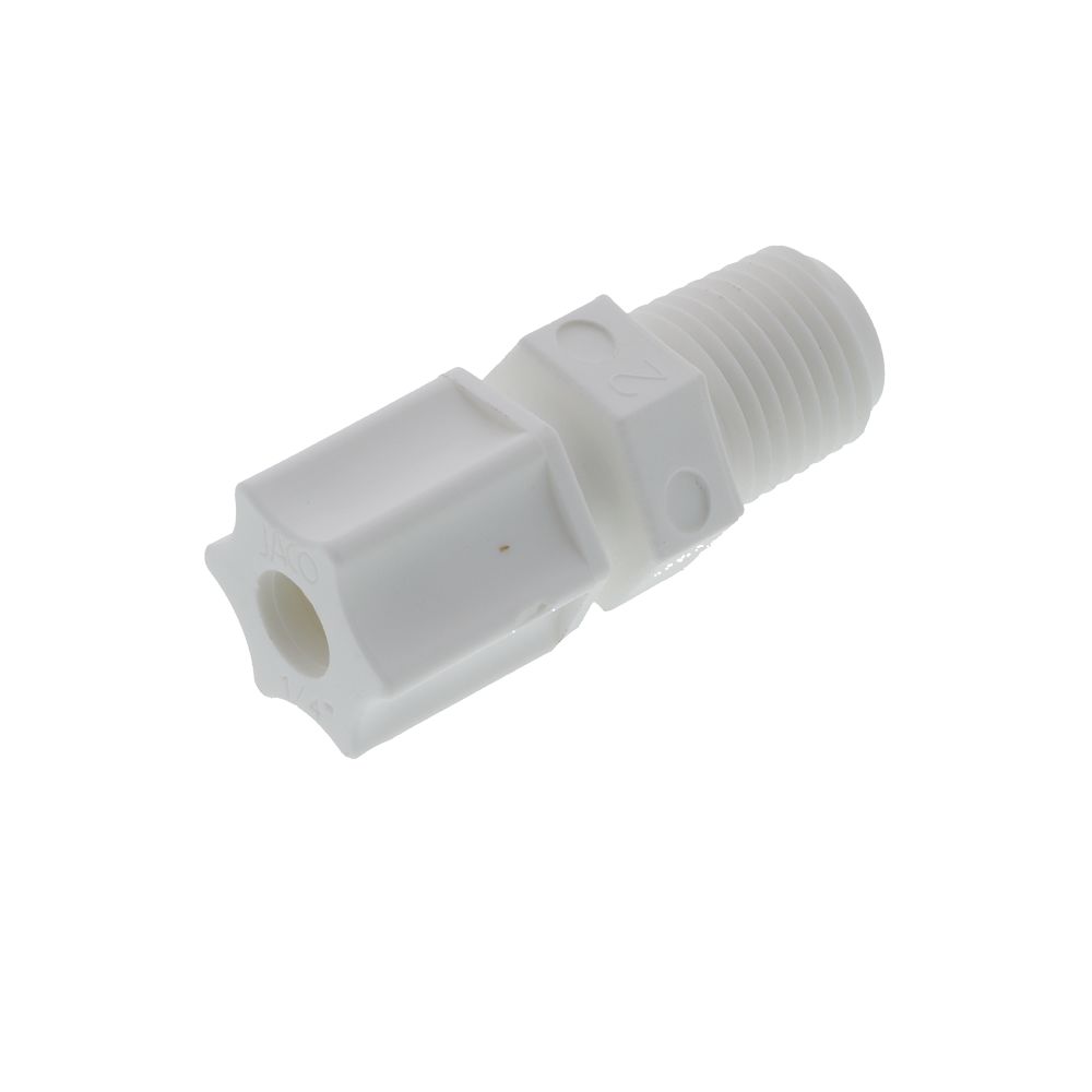 JACO 10-4-4-P-PG Polypropylene Male Connector 1/4 OD Tube x 1/4 MPT