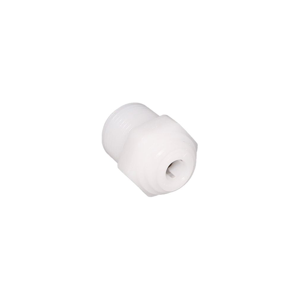 NeoFit - Acetal Natural White Male Connector 3/16" tube x 1/8"NPTF