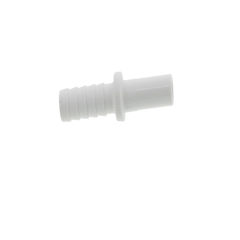 John Guest Polypro Tube to Hose Stem - 3/8 OD Stem x 3/8 ID Barb