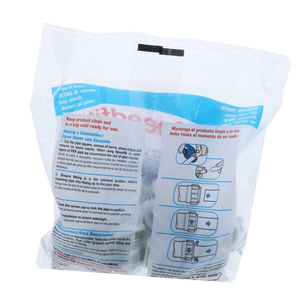 John Guest Female Swivel Elbow - 1/2 CTS x 1/2 NPS