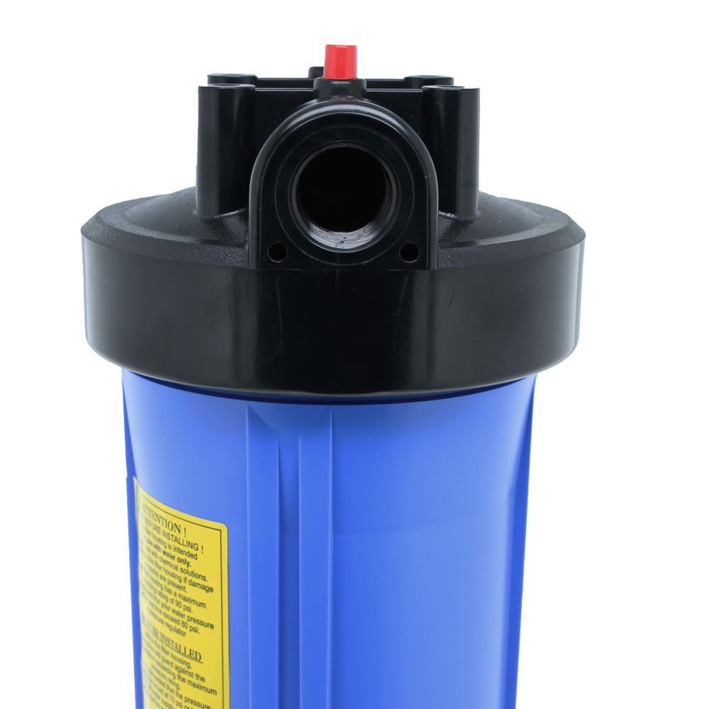 20" Neo-Pure Big Flow Filter Housing Blue Sump/Black Cap 3/4" with Pressure Relief
