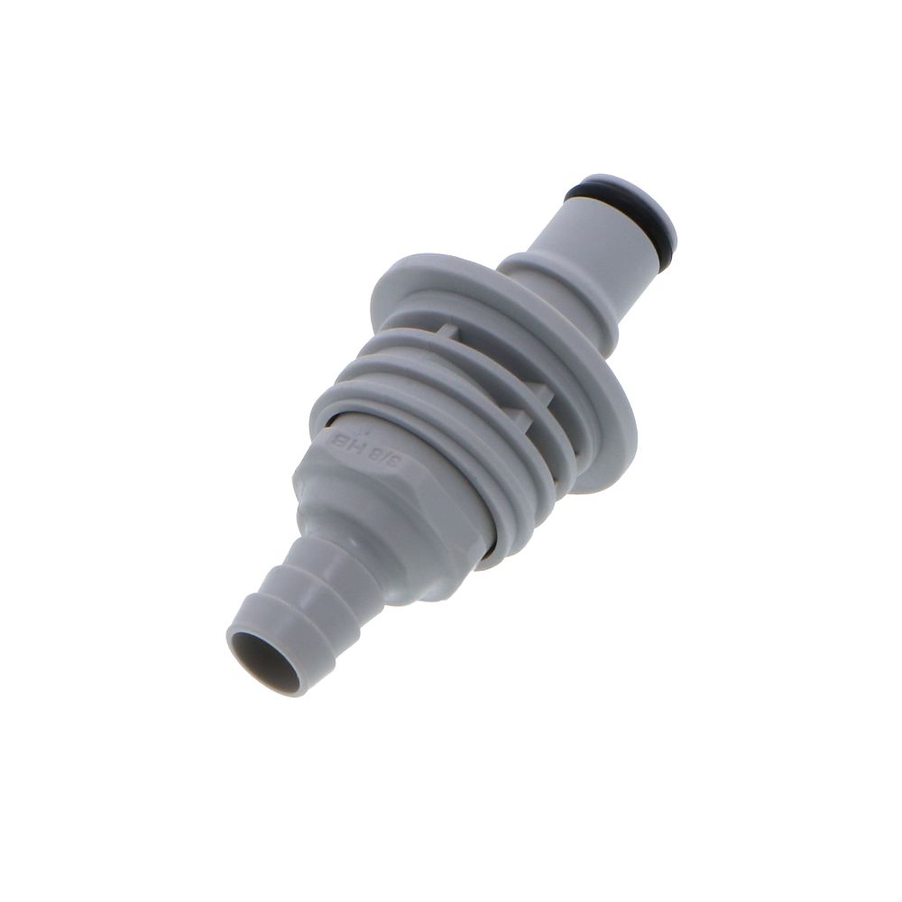 NS4D42006 Valved Panel Mount Hose Barb Coupling Insert 3/8 ID Barb