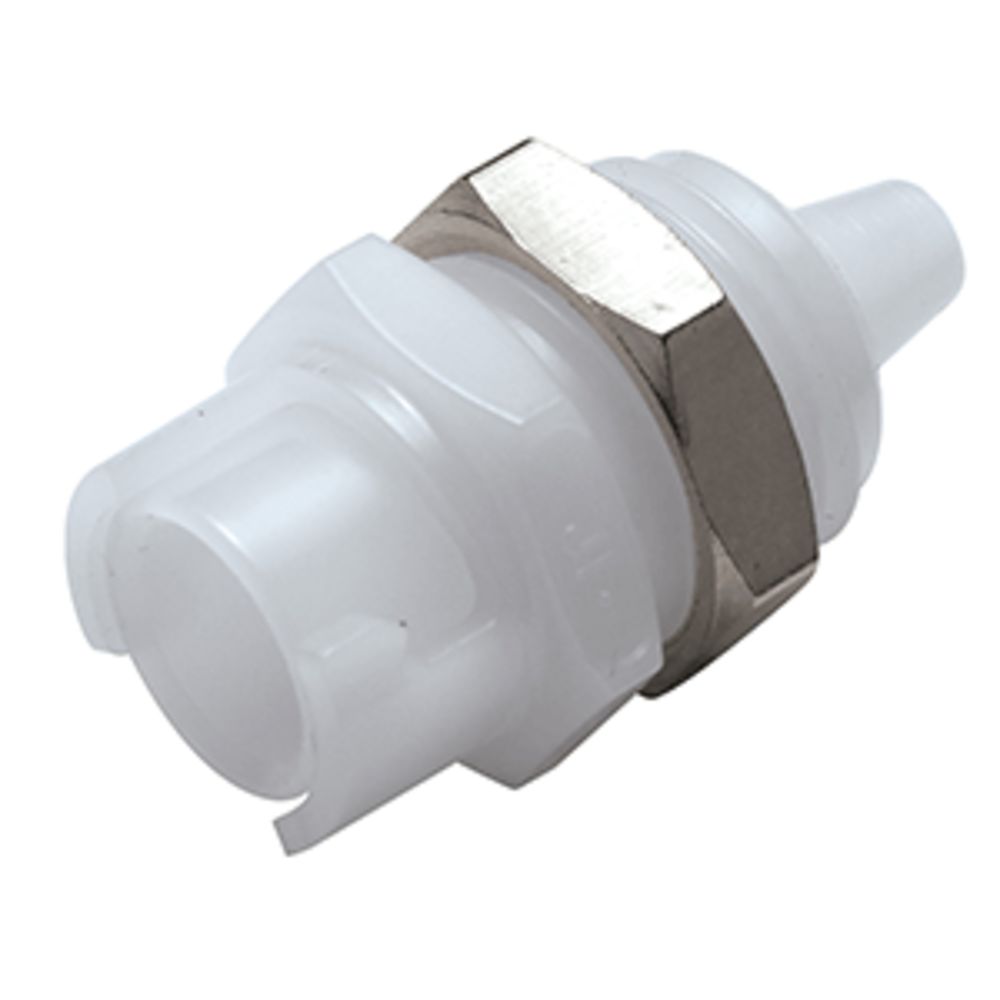 SMFPM01 Non-Valved Panel Mount Hose Barb Coupling Body 1/16 ID Barb