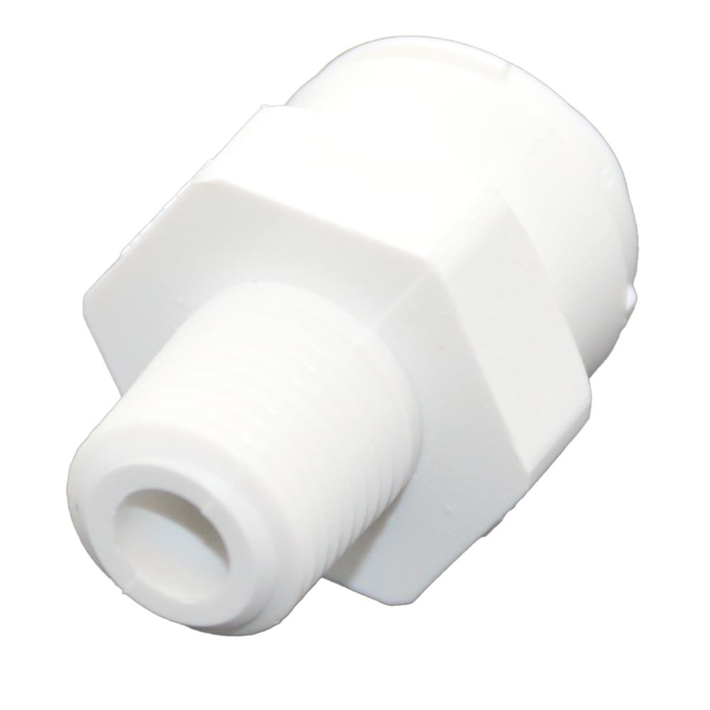 NeoFit - Polypropylene Natural White Male Connector- 1/4"tube OD x 1/4"NPTF