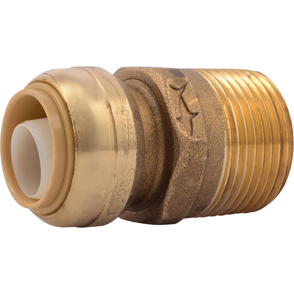 SharkBite® U139LF Lead-Free Brass Push-to-Connect Male Adapter - 3/4" x 1" MPT