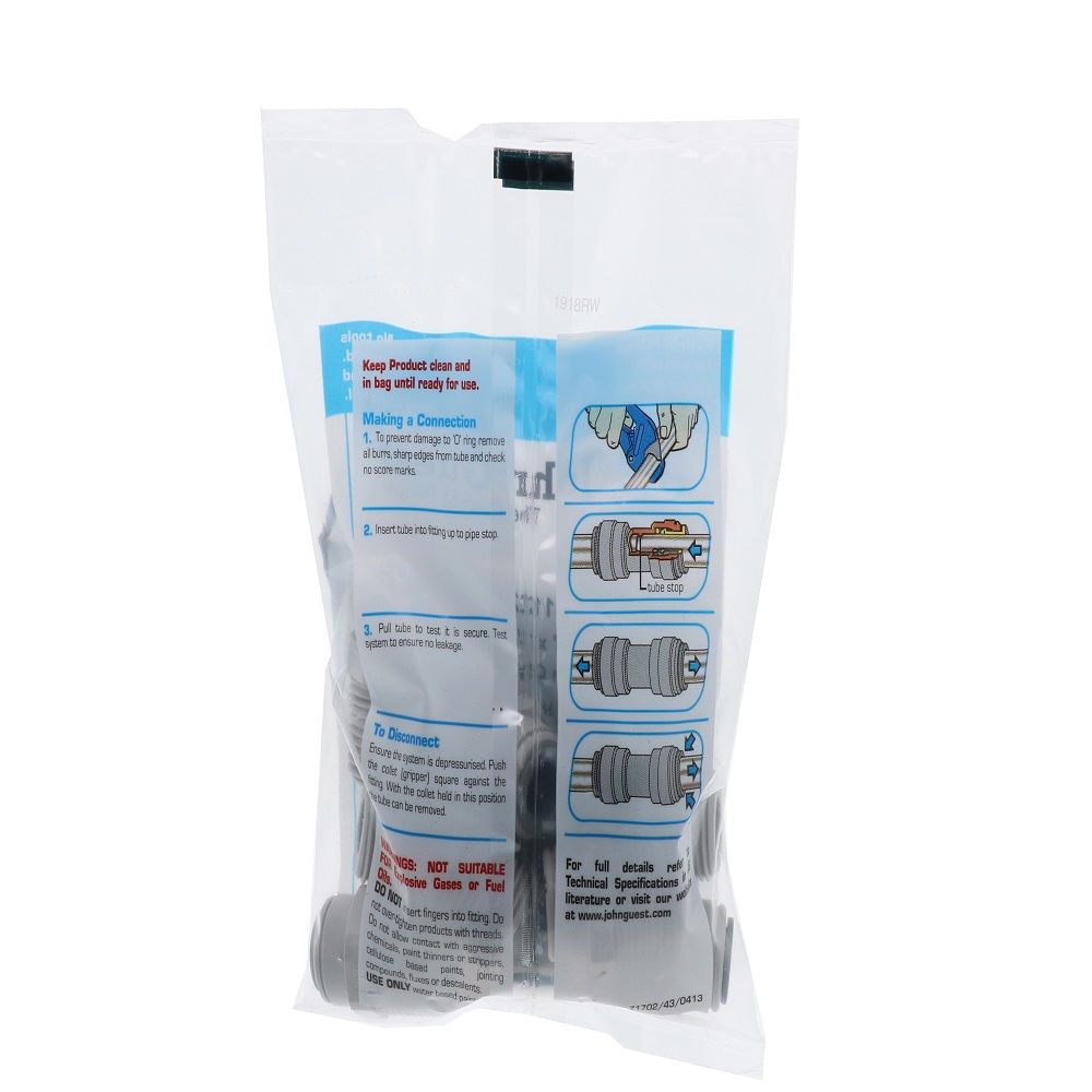 John Guest Male Connector - 3/8 x 1/2 NPTF