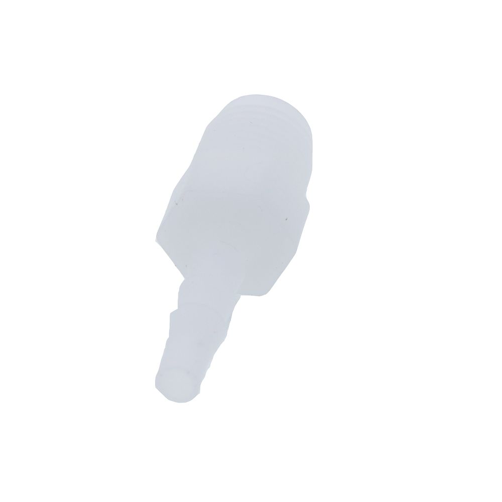 Male Barb Connector Natural Polypropylene - 5/32 ID Barb x 1/8 MNPT