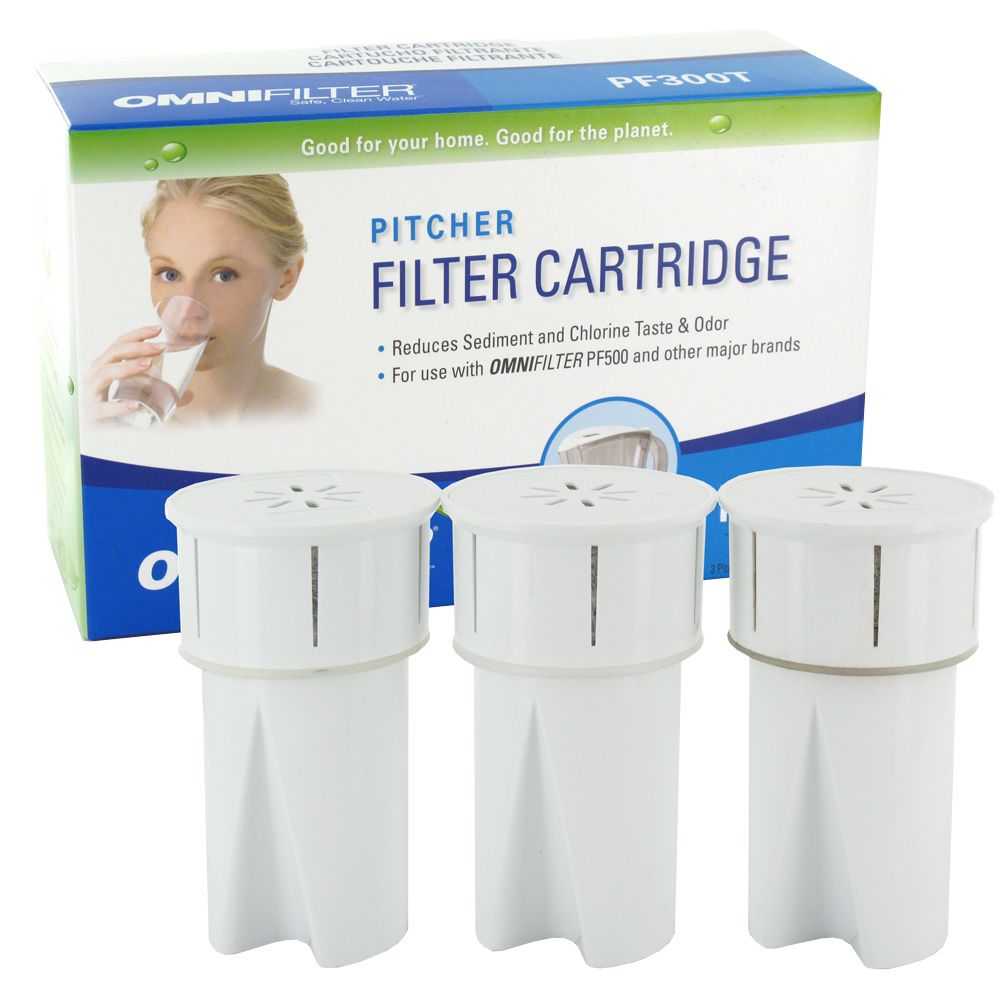Omnifilter PF300T Replacement Filter for PF500 Water Filter Pitcher 3 Pack
